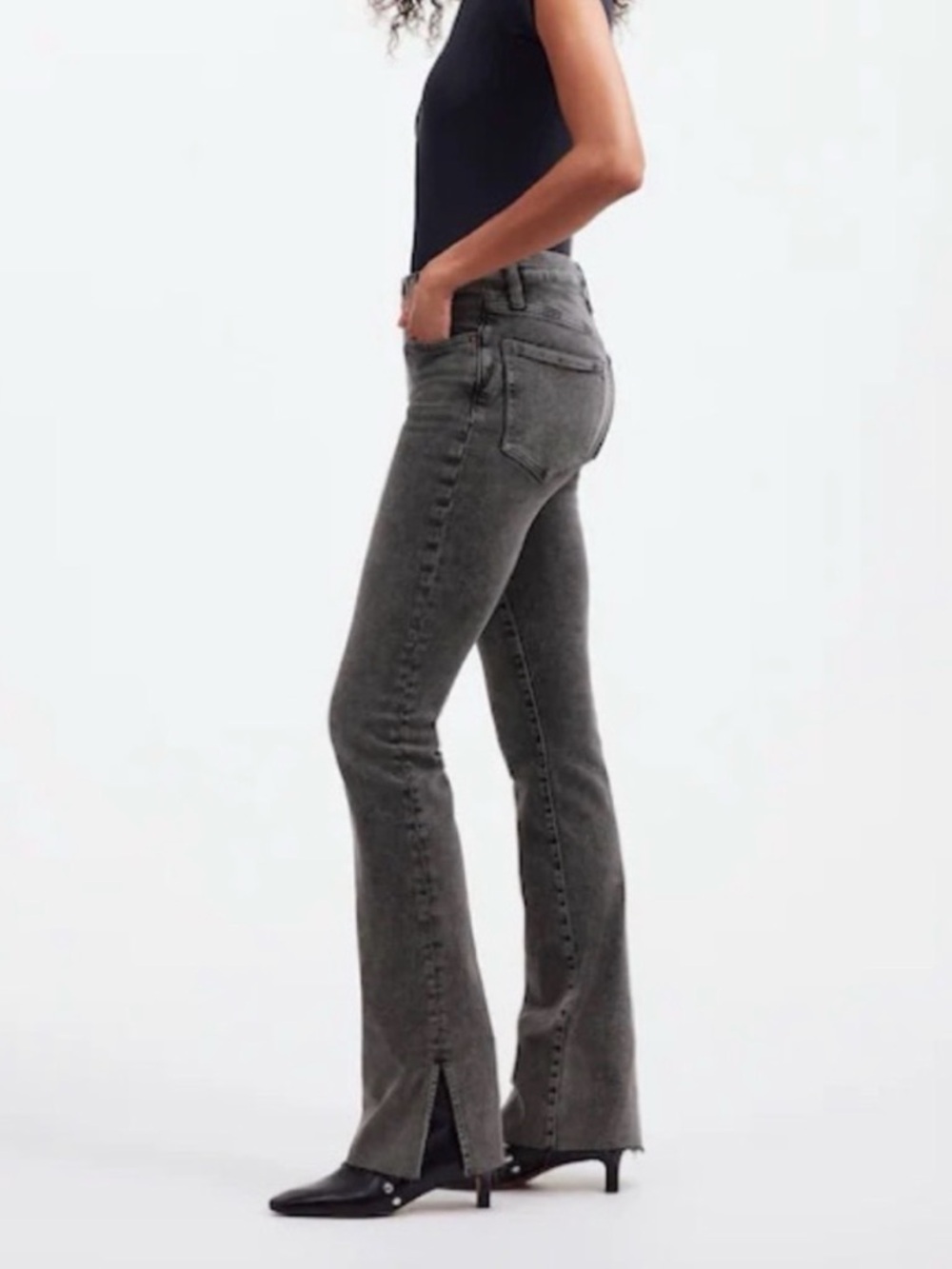 Madewell full length kick out jeans in Paynes wash size 29 slit ankles